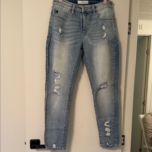 KanCan Denim - KanCan Light Blue Distressed Ankle Jeans